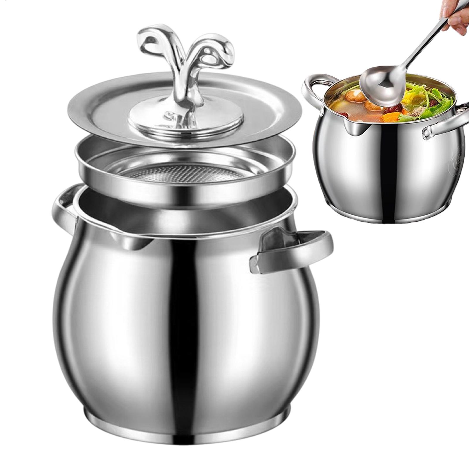 Kitchen Baking Canisters - グリース容器 ステンレス製脂肪保存容器 グリースジャー ストレーナー蓋付き キッチン調理用 ホリデーウィークエンド用