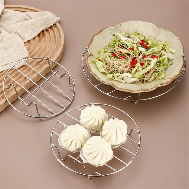 Kitchen Baking Rack - ステンレス製調理器具蒸し器ラック調理ベーキングポットスタンドエアフライヤーグリル食品アクセサリーキッチン蒸しラック