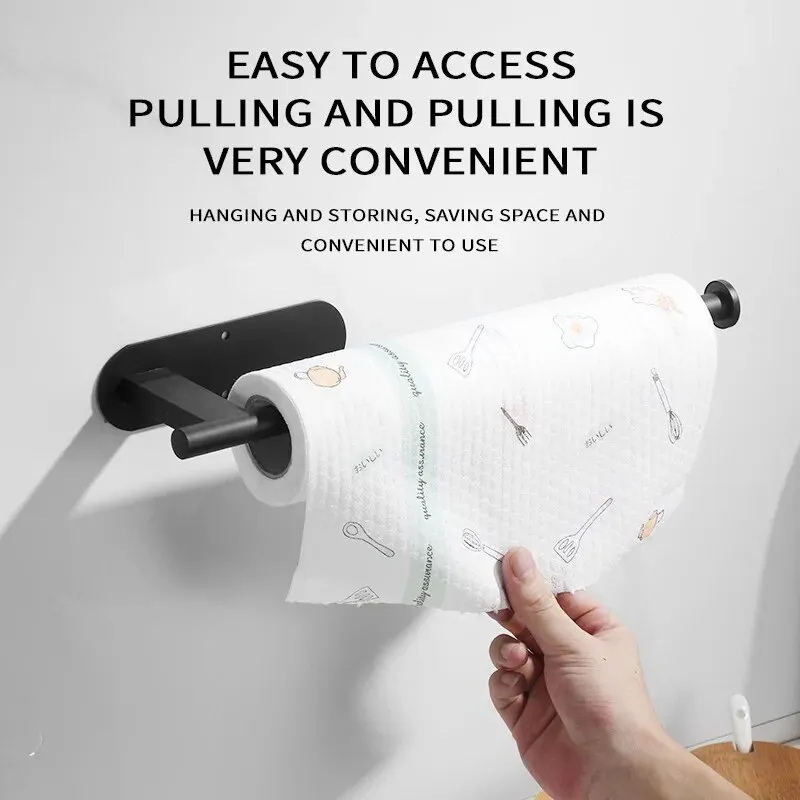 Kitchen Baking Paper Holder - 多目的ペーパーロール収納ラック多機能ティッシュホルダーオーガナイザーは、トイレットペーパーとラップフィルムを収納できるバスルーム用キーホルダーです。