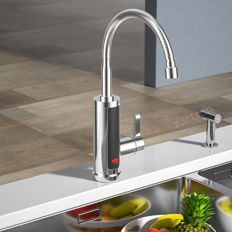 Kitchen Baking Mixer - キッチン蛇口電気タップキッチンタップ瞬間湯沸かし器加熱可能 3KW 浴室キッチン回転 360 ° 液晶ディスプレイ