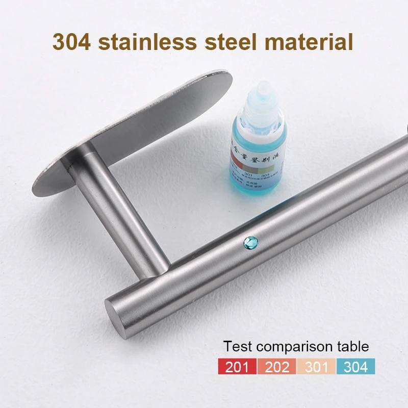 Kitchen Baking Paper Holder - ステンレス鋼のペーパータオルホルダー、バスルームキッチン用、パンチ不要の壁掛けティッシュタオルロール、自己粘着トイレ収納ラック