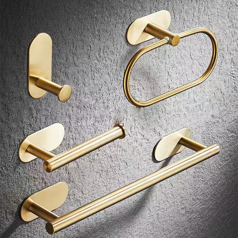 Kitchen Baking Paper Holder - 粘着ペーパータオルホルダーキャビネット下壁マウントキッチンペーパータオル用ゴールドペーパータオルロールホルダーバスルームハードウェアセット
