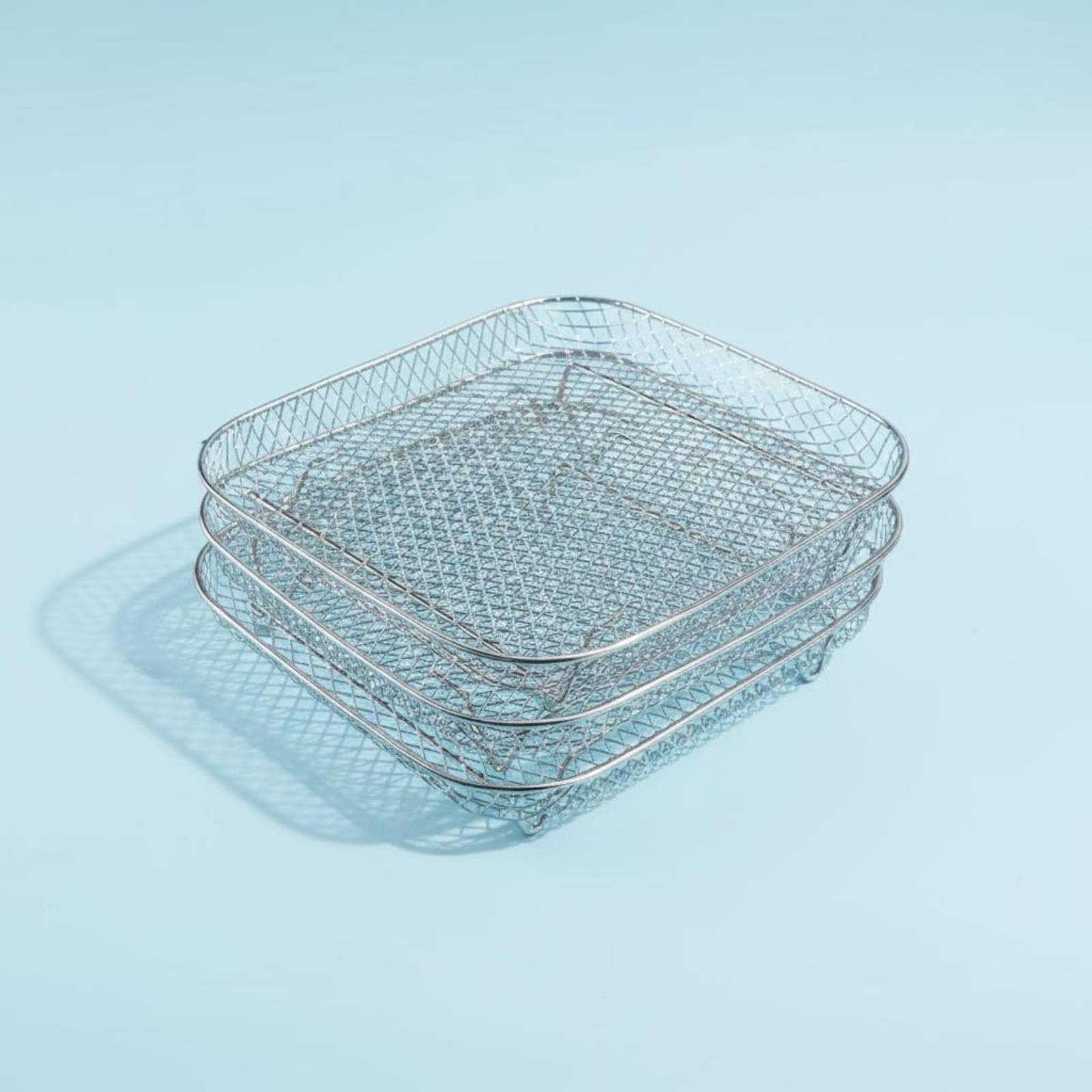 Kitchen Baking Rack - エアフライヤーラック耐熱3段メッシュバスケットキッチンアクセサリー