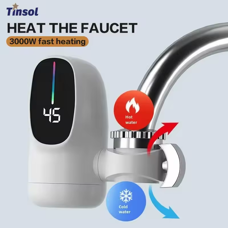 Kitchen Baking Mixer - 110V 高速加熱電気ヒーター蛇口省エネ温冷ミキサーインスタントデジタルディスプレイ温水タップキッチンバスルーム用