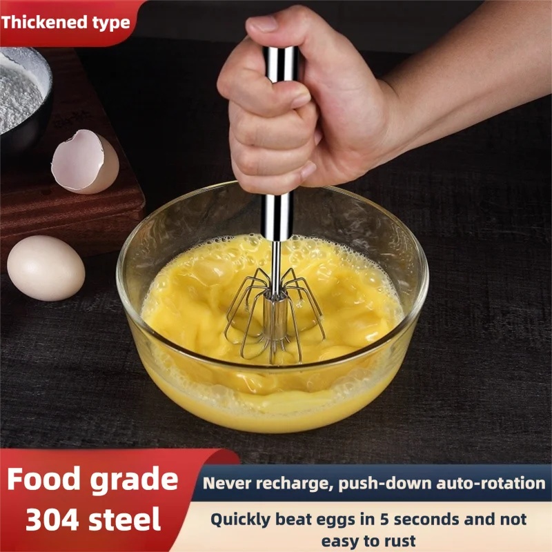 Kitchen Baking Mixer - ステンレス製エッグビーター、耐久性のある半自動ミキサー、楽々卵クリームを混ぜるためのキッチンベーキング用