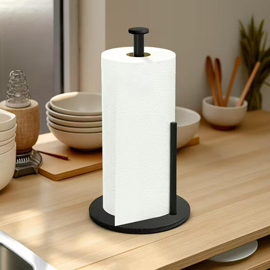 ステンレス製キッチンロールホルダー、重みのあるベース付き - - Kitchen Baking Paper Holder のレビューと価格