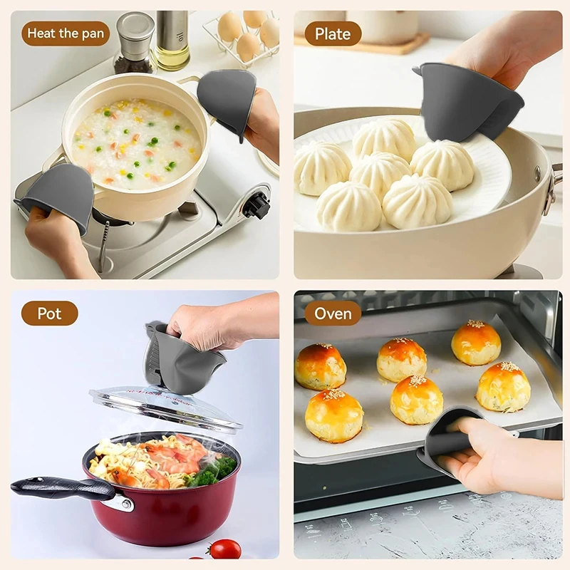 2 個ミニオーブン手袋シリコーン耐熱調理手袋断熱滑り止め手袋 - Kitchen Baking Rack のレビューと価格