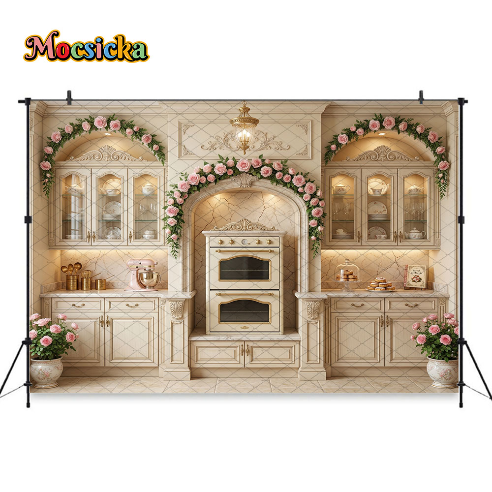 Mocsicka 背景写真撮影用 レトロコテージキッチン ピ - Kitchen Baking Photoshoot のレビューと価格