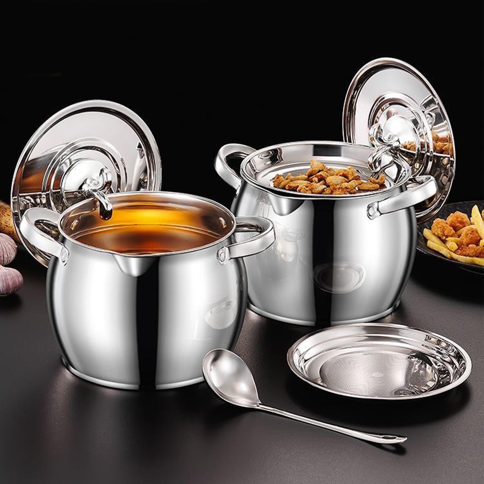 グリース容器 ステンレス製脂肪保存容器 グリースジャー スト - Kitchen Baking Canisters のレビューと価格