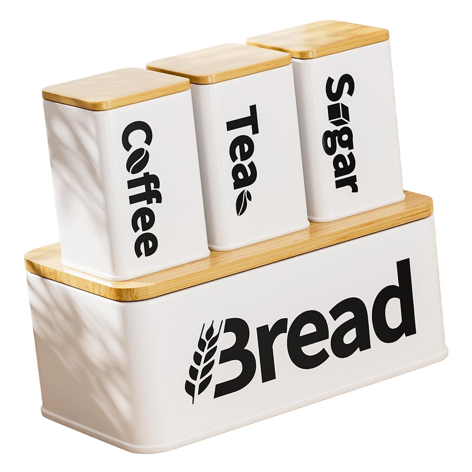 鉄製竹模様パン収納ボックスオーガナイザー、焼き菓子ホルダー、 - Kitchen Baking Canisters のレビューと価格