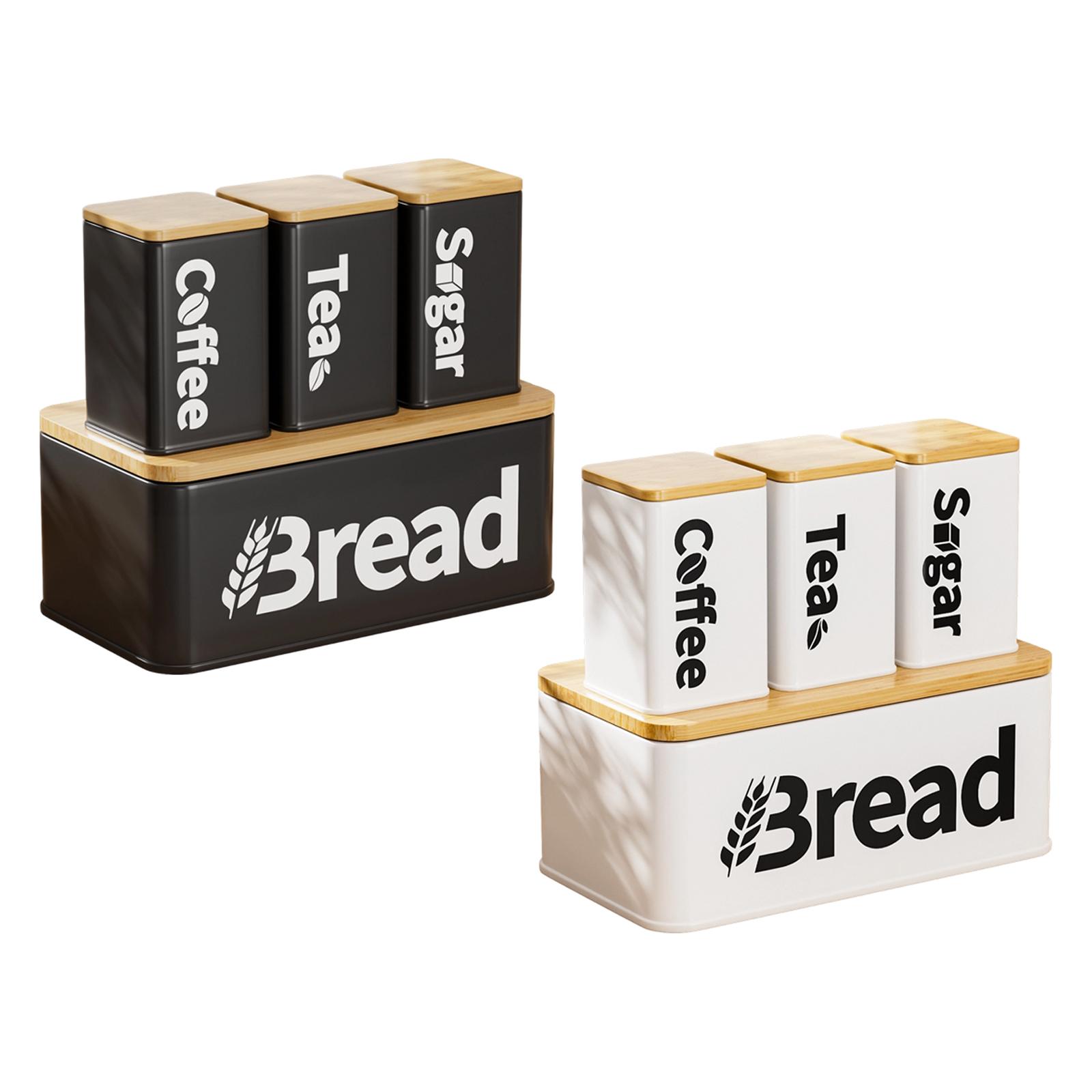 鉄製竹模様パン収納ボックスオーガナイザー、焼き菓子ホルダー、 - Kitchen Baking Canisters のレビューと価格