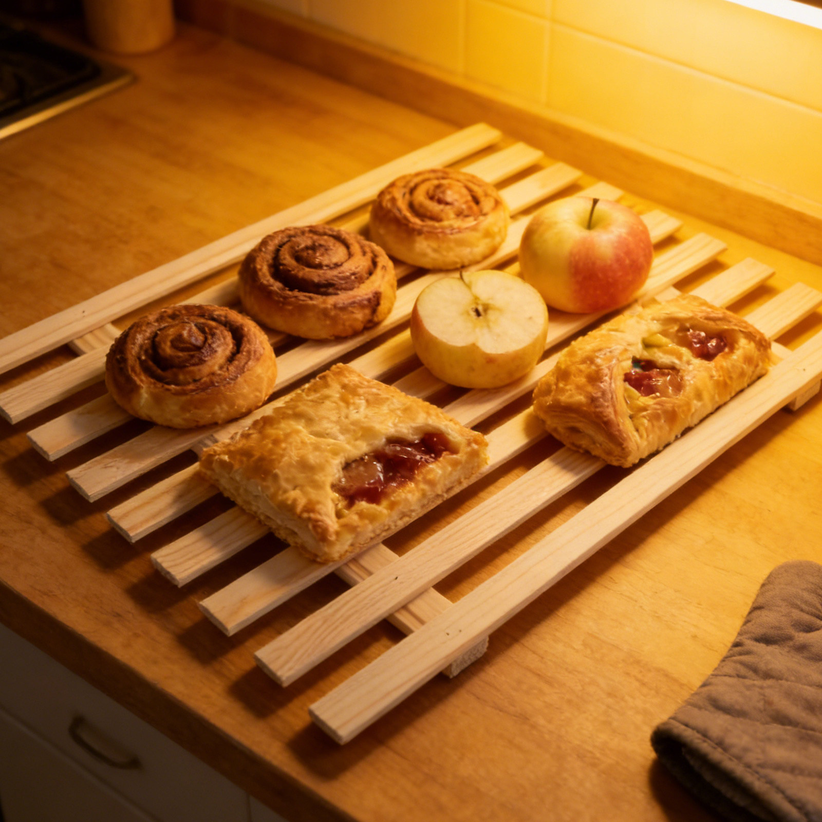 ブレッドウッドクレート3個セット、素朴なファームハウス風木製 - Kitchen Baking Pantry のレビューと価格