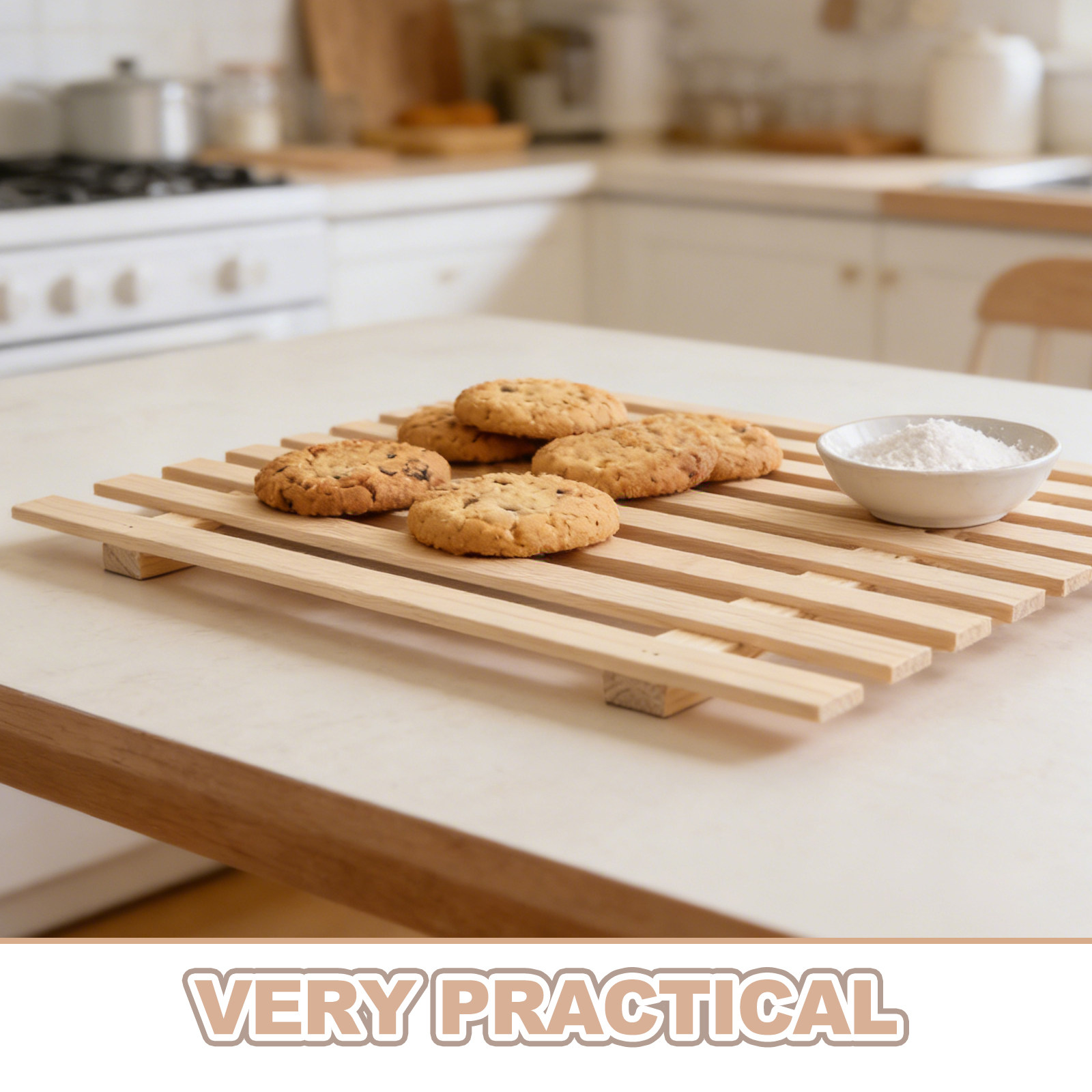 ブレッドウッドクレート3個セット、素朴なファームハウス風木製 - Kitchen Baking Pantry のレビューと価格