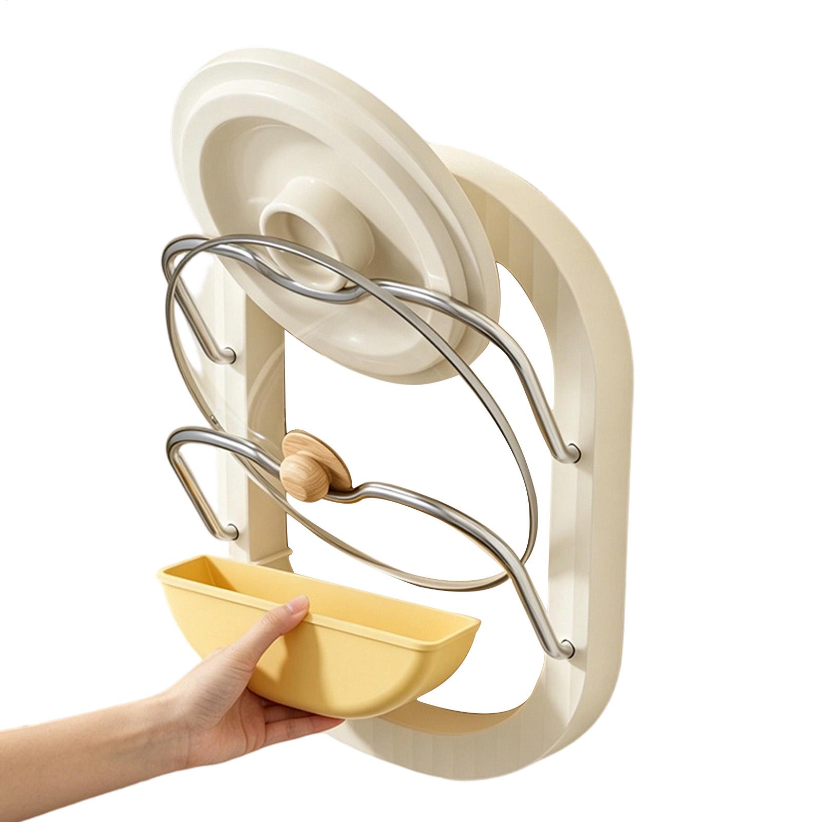鍋蓋ラック 2段式 壁掛け式 穴あけ不要 ホルダー 鍋蓋オー - Kitchen Baking Pantry のレビューと価格