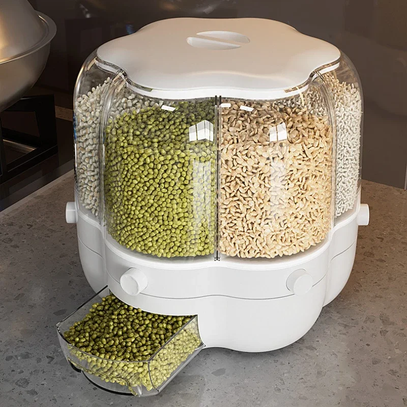 キッチン保存容器 大型食品保存容器 360 °   回転米樽 - Kitchen Bank のレビューと価格