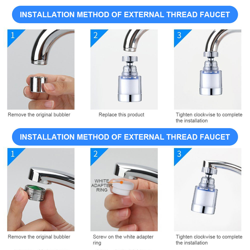 蛇口フィルター要素浄水器フィルターシャワー PP 綿濾過キッ - Kitchen Baking Mixer のレビューと価格