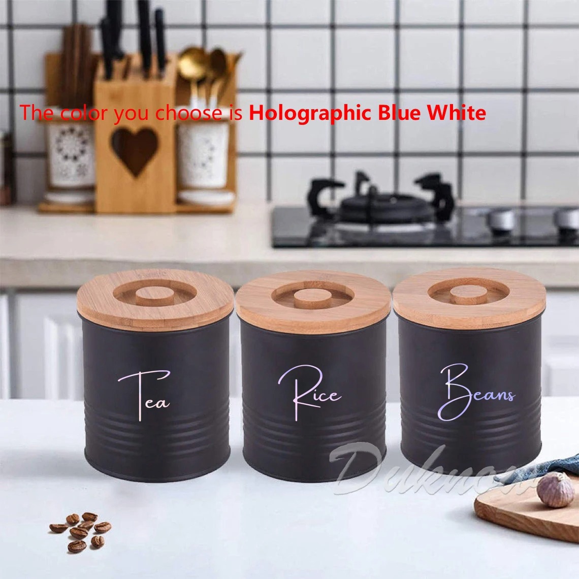キッチン整理用キャニスタージャーラベルステッカー 防水デカー - Kitchen Baking Canisters のレビューと価格