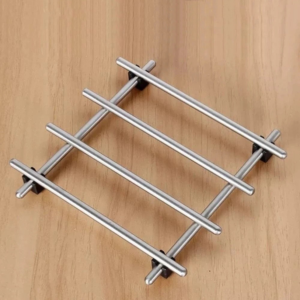 滑り止め付きステンレス製トリベット、耐熱性、耐久性のあるトリ - Kitchen Baking Rack のレビューと価格