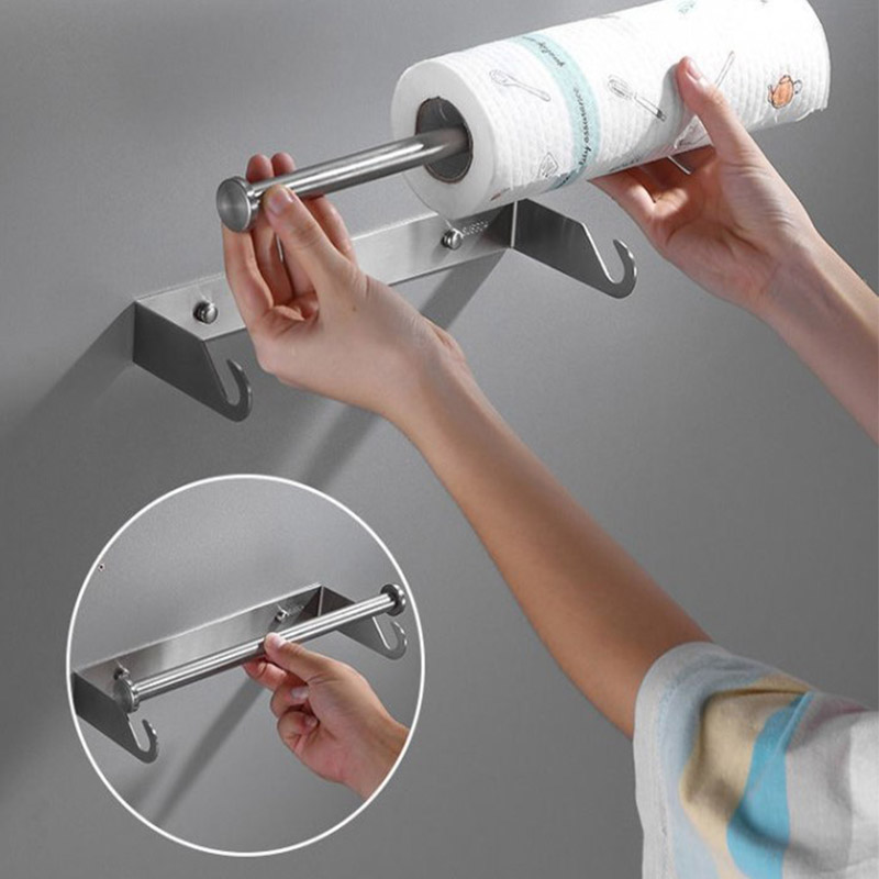 ステンレス製キッチンペーパーホルダー 穴あけ不要 ペーパーロ - Kitchen Baking Paper Holder のレビューと価格