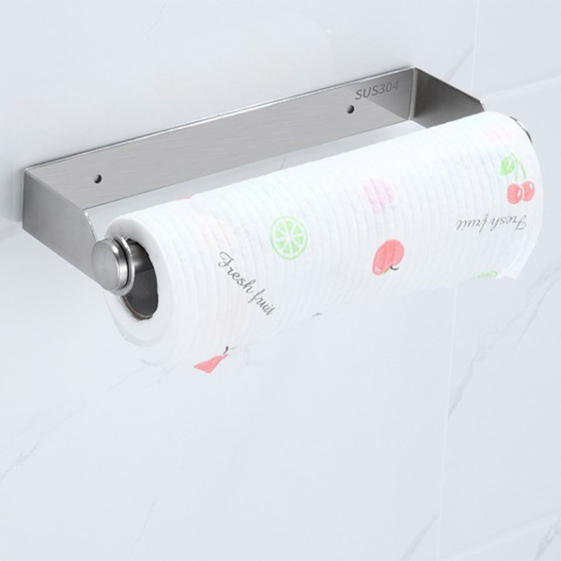 ステンレス製キッチンペーパーホルダー 穴あけ不要 ペーパーロ - Kitchen Baking Paper Holder のレビューと価格