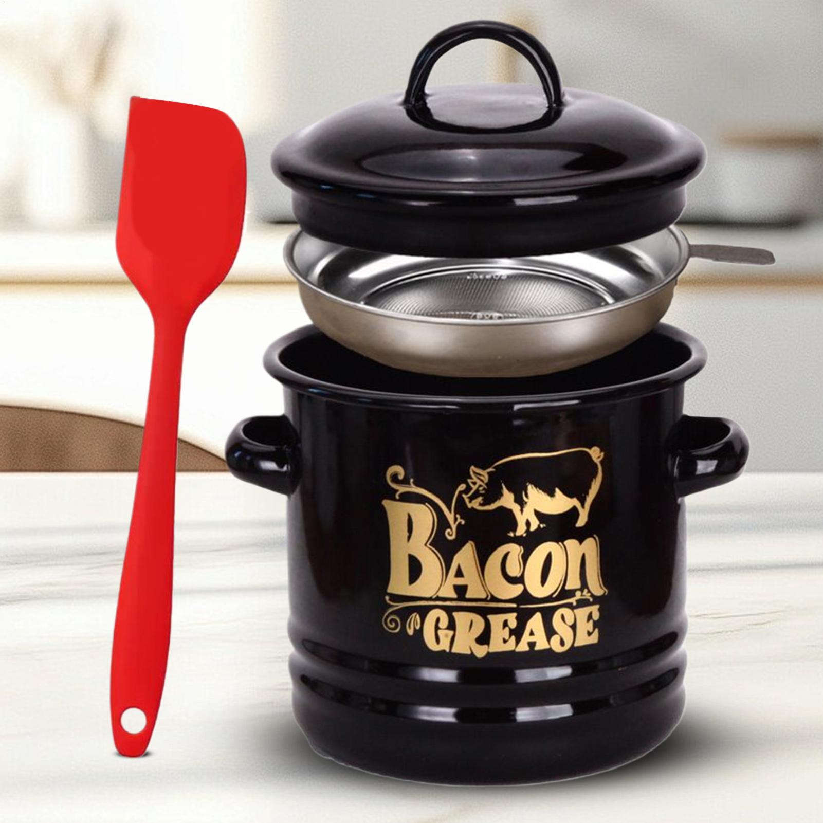 ベーコングリース容器 1200ml 脂肪保存容器 グリースジ - Kitchen Baking Canisters のレビューと価格