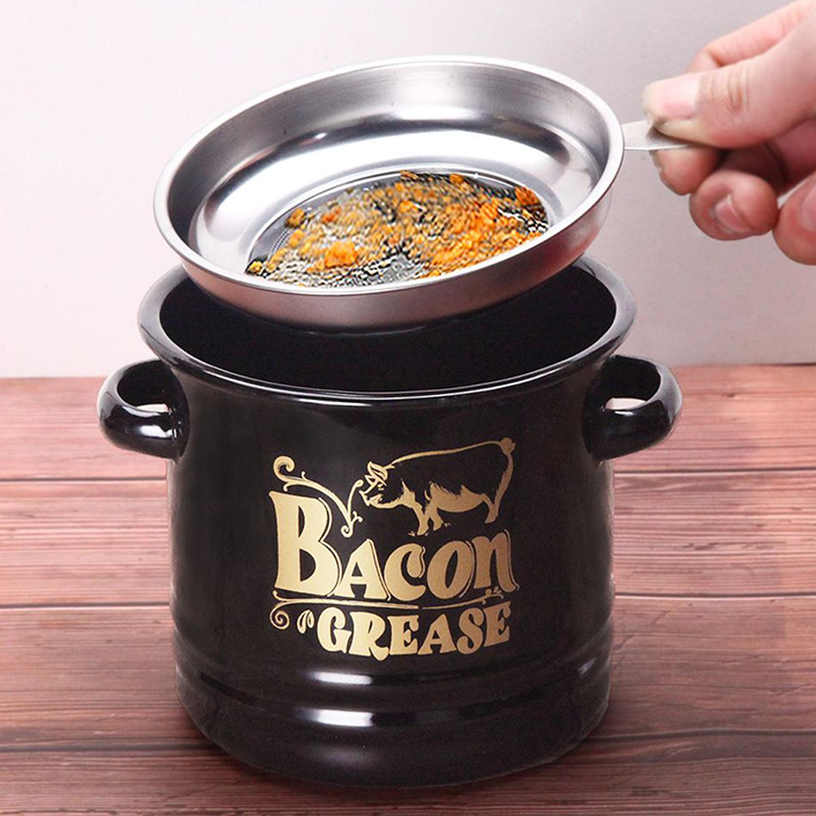 ベーコングリース容器 1200ml 脂肪保存容器 グリースジ - Kitchen Baking Canisters のレビューと価格