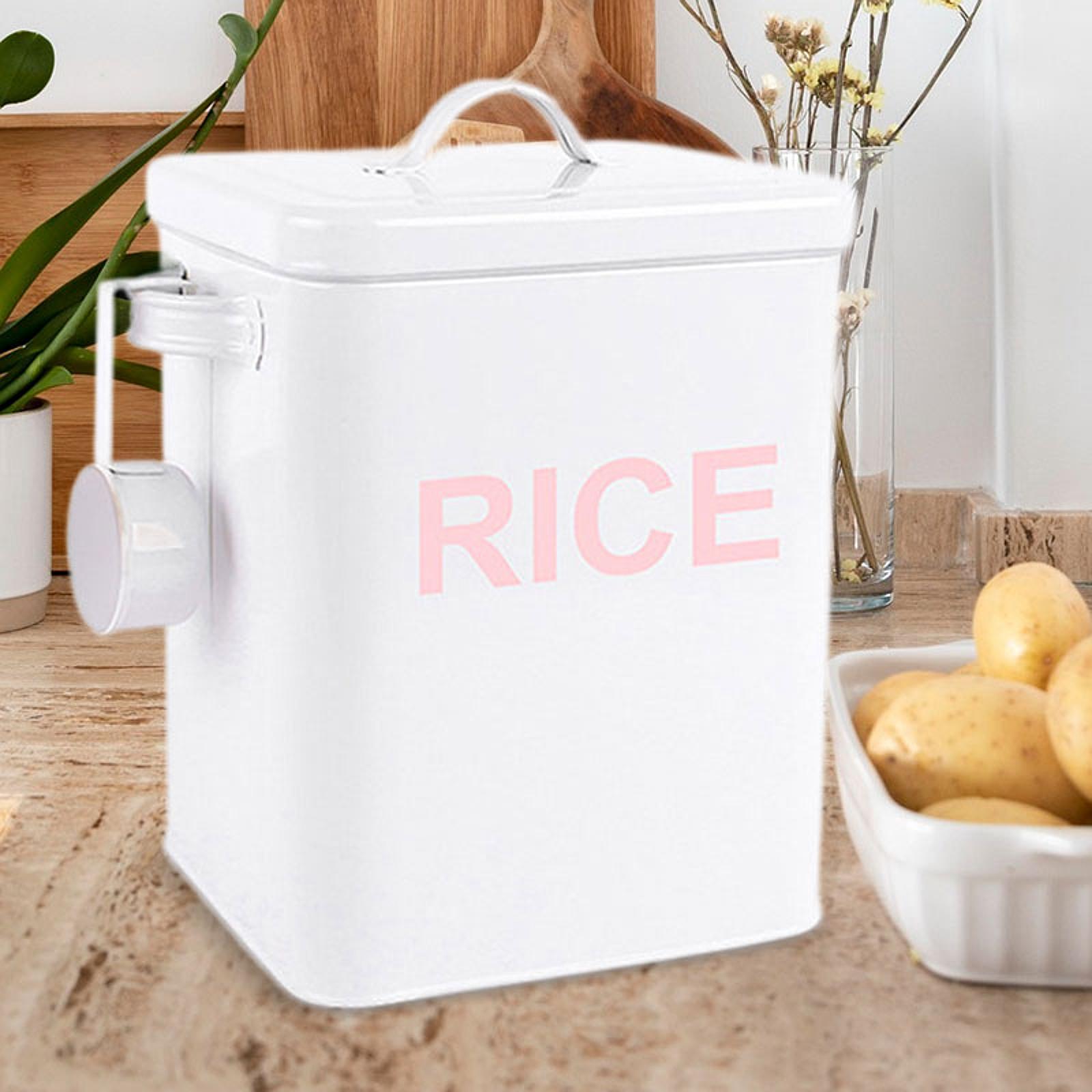 密閉式金属製米びつ、ハンドル付き鮮度保持容器、キッチンパント - Kitchen Baking Pantry のレビューと価格