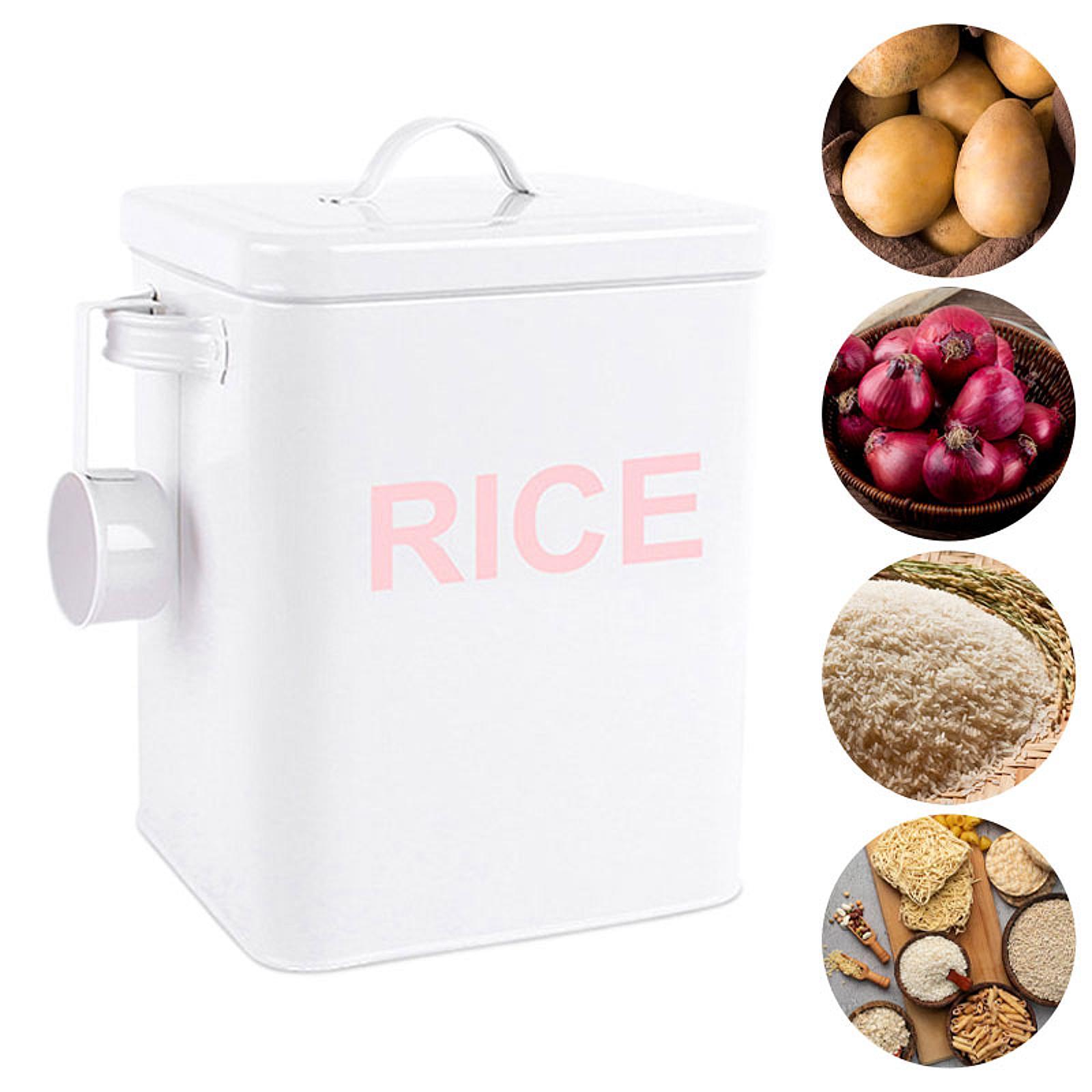 密閉式金属製米びつ、ハンドル付き鮮度保持容器、キッチンパント - Kitchen Baking Pantry のレビューと価格