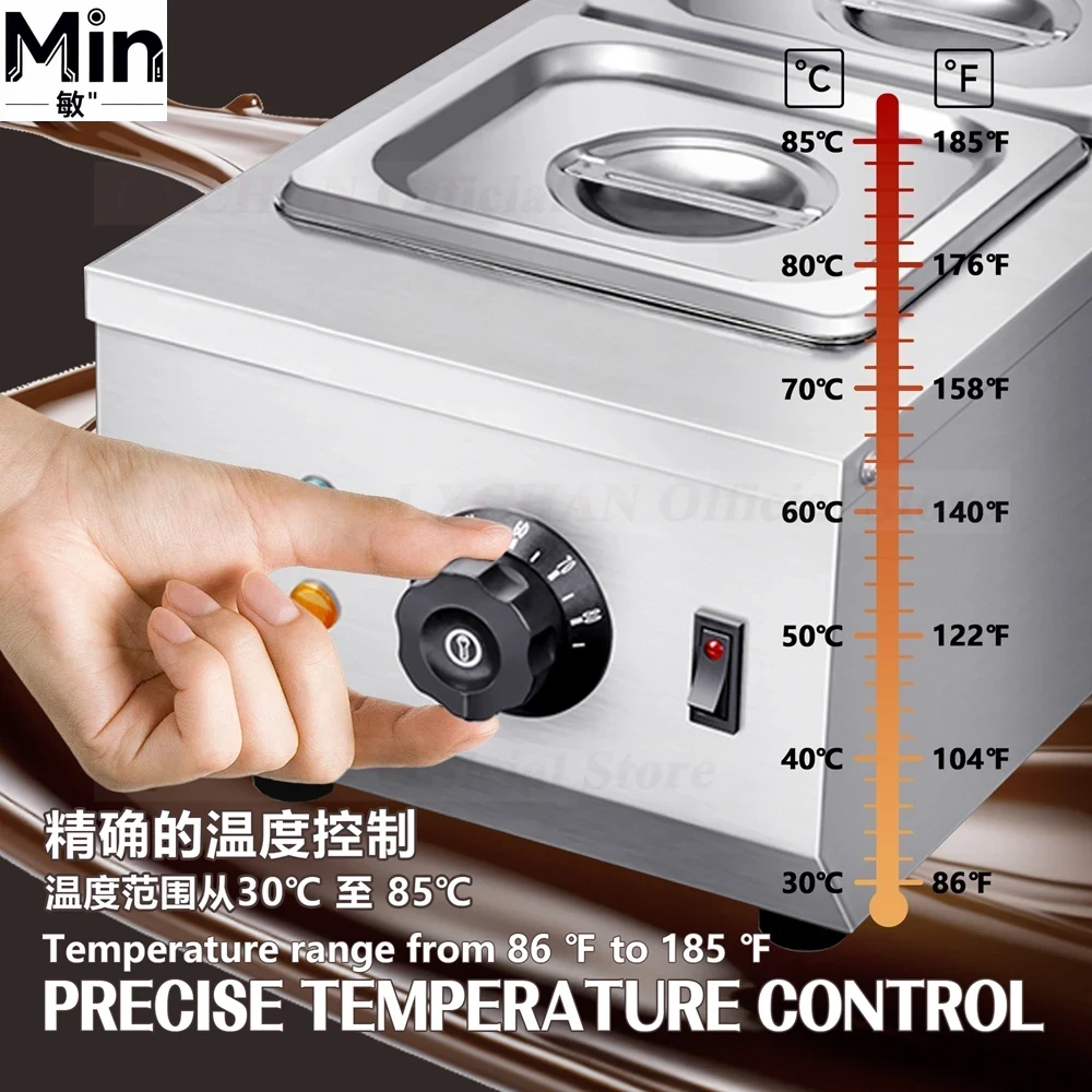 ホームワイズ 3L容量 30-85 ° C温度調節チョコレー - Commercial Kitchen For Baking のレビューと価格