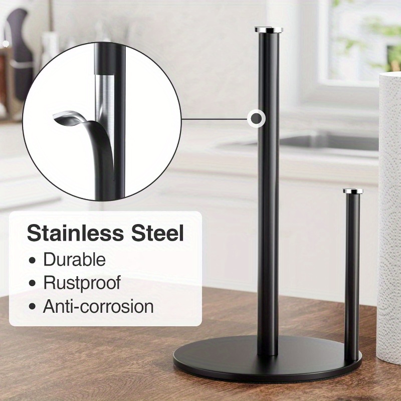 ペーパータオルホルダー ブラック、プレミアムステンレススチー - Kitchen Baking Paper Holder のレビューと価格