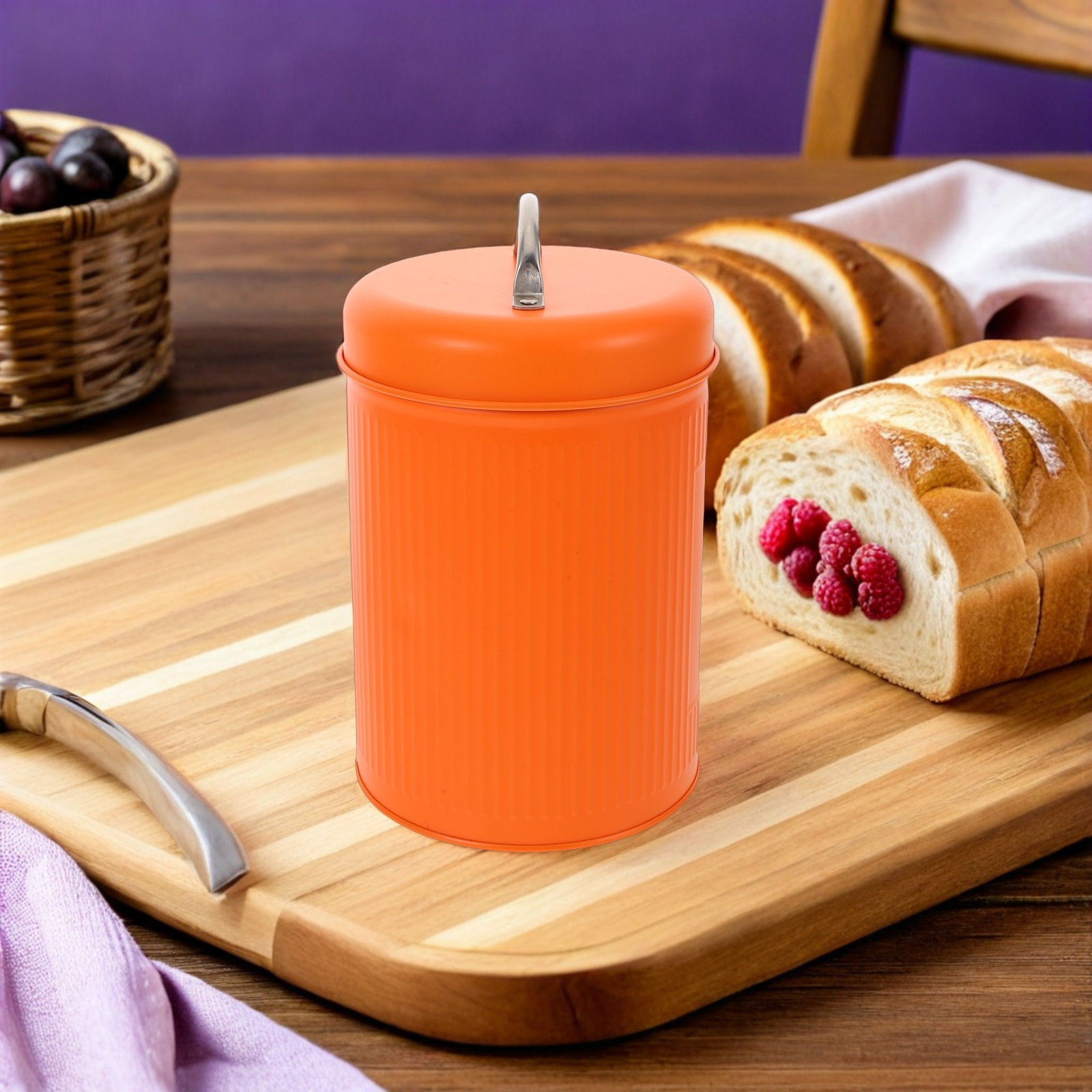 気密性のあるクッキージャーの蓋、ヴィンテージのブリキ製キャン - Kitchen Baking Canisters のレビューと価格