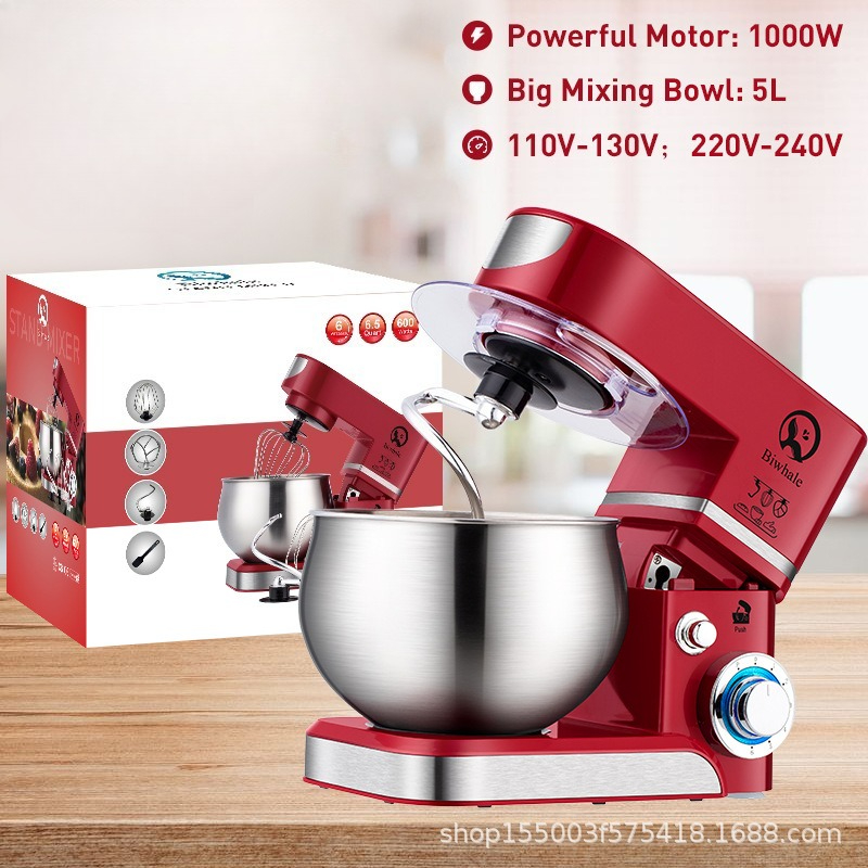 5Lスタンドミキサー – 生地フック、ビーター、泡立て器付き - Kitchen Baking Mixer のレビューと価格